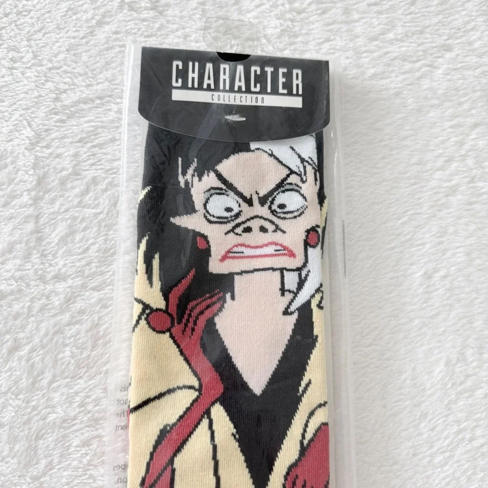 Disney Villains Cruella De Vil Crew Socks Bioworld‎ Character Collection
